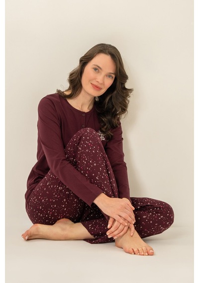 Arnetta Kadın Shine Bright Little Star Mor Uzun Kol Pijama Takım Ar3775-s-v1 Ar3775-s-v1