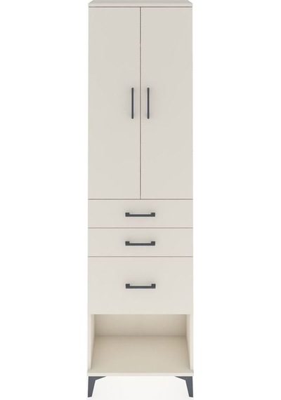 Arges Dolap 2 Raflı 3 Çekmeceli Tek Askılı 60x30x221 Aytaşı-a... Aytaşı