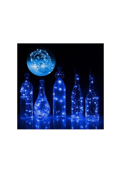 5mt Peri Mavi 50 Led Pilli Noel Parti Yılbaşı Ağaç Dekoratif Aydınlatma Lambası Animasyonlu Süsleme