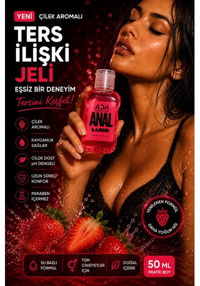 Ada Marketing 50 Ml Çilek Aromalı Anal Kayganlaştırıcı Jel Özel Seri