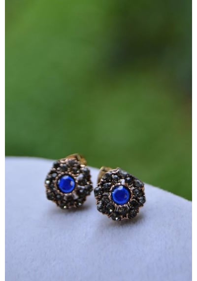 Stoneage Otantik Safir Mavi Bayan Küpe Çok Renkli