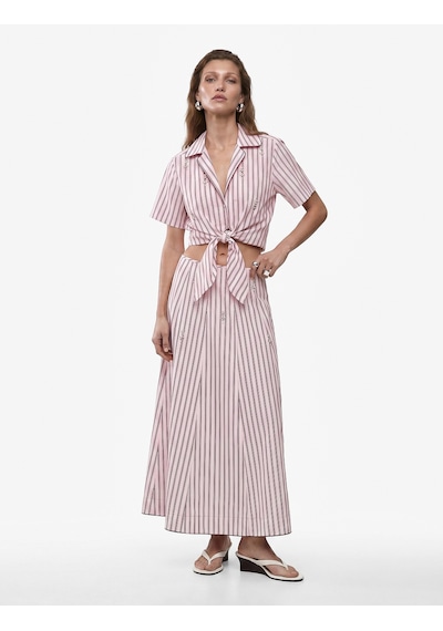Koton Koton X Melis Ağazat - Kısa Kollu Önden Bağlamalı Taş İşlemeli Çizgili Crop Gömlek Pınk Strıpe 6sak60388pw Pembe Çizgili Koton Koton X Melis Ağazat - Kısa Kollu Önden Bağlamalı Taş İşlemeli Çizgili Crop Gömlek Pınk Strıpe 6sak60388pw Pembe Çizgili