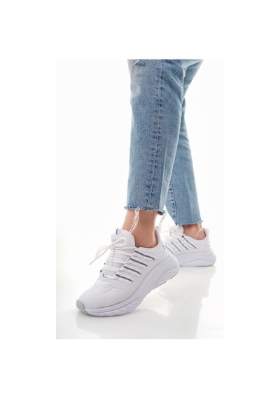 Mcdark Kadın Siyah Sneaker Hafif Çift Renkli Taban Beyaz