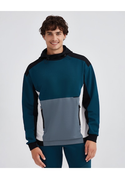 Skechers M 2Xı-Lock Hoodie Sweatshirt Erkek Petrol Sweatshirt S232193-405 Petrol