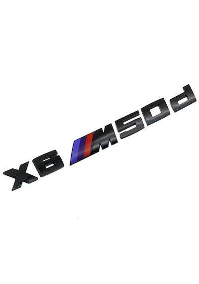 Bmw Bagaj Yazısı X6 M50d Siyah Mat Siyah