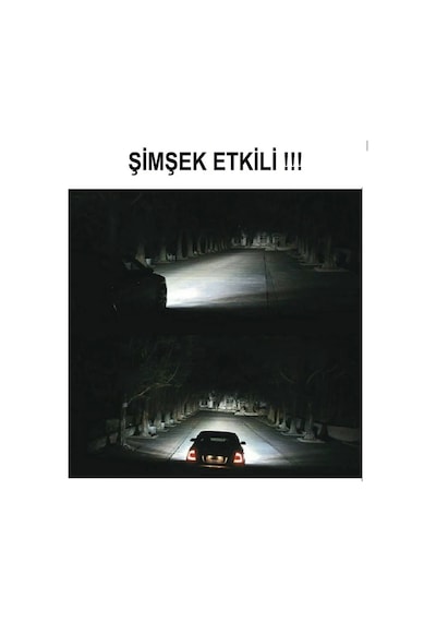 H3 Led Zenon C6 Mini Led Xenon Ampul 12800 Lümen Beyaz Renk 6000