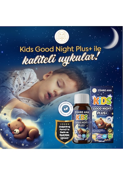 Good Night Plus Uyku Şurubu Valerian, Melisa Ve Papatya İçeren Vitamin Katkılı Ve Çilekli 150 Ml