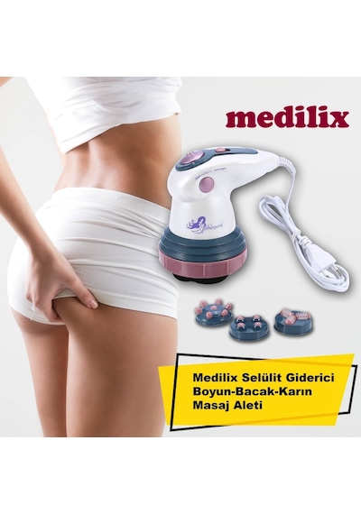 Medilix Selülit Masaj Aleti 4 Başlıklı Beyaz
