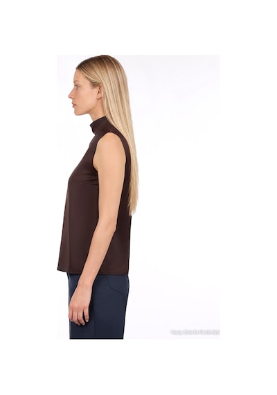 Yargıcı Regular Yarım Balıkçı Yaka Kolsuz Bluz 26kkbl6005v 003 Kahverengi