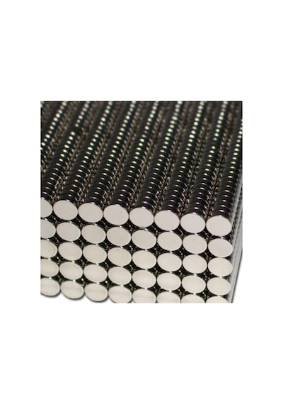 Dünya Magnet 150 Adet 6mm X 2mm Yuvarlak Güçlü Neodyum Mıknatıs Magnet