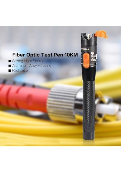 Supermarket1 Kırmızı Lazer Fiber Optik Arıza Bulucu Test Kalemi 10mw 10km, 10km Kapsamda Fiber Optik Test