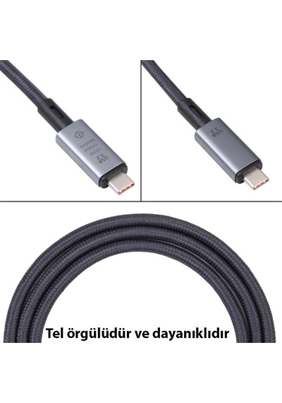 Ally Usb 3.2 100w Type-c To Type-c 8k Görüntü-data Ve Ultra Hızlı Şarj Kablosu 1 Metre- 5775