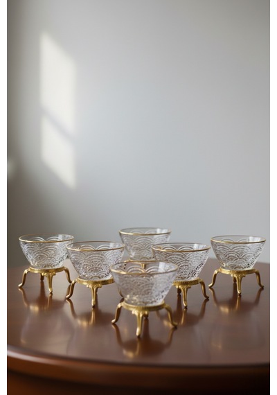 Ring Metal 3 Ayaklı Sunumluk 6 Lı Gold