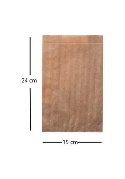 Anadolu Kağıtçılık Çizgili Şamua Kraft Kese Kağıdı 10 KG 15 x 24 CM Simitlik