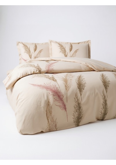 Özdilek Ranforce Miscanthus Tek Kişilik Nevresim Takımı %100 Pamuk, Nefes Alabilir Bej