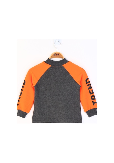 Toontoy Kız Çocuk Stunnig Collar Baskılı Sweatshirt Antrasit Melanj