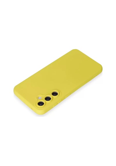 Samsung Galaxy S23 Fe Kılıf Nano İçi Kadife Silikon - Sarı Standart