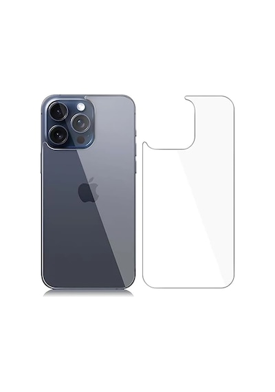 Apple Uyumlu iPhone 15 Pro Arka Kapak İçin Tempered Glass Cam Koruma - Al3270