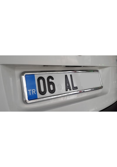 2 Adet Krom Plakalik Yeni Nesil Krom Plaka Çerçevesi Takmatik 228108567
