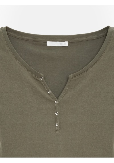 Dilvin 32688 %100 Pamuk Basic T-shirt-haki