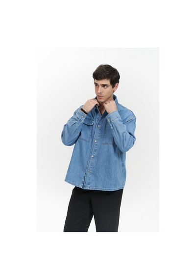 Mai Collection Mai Studios Co. Ethan Mavi Unisex Jean Gömlek Mavi