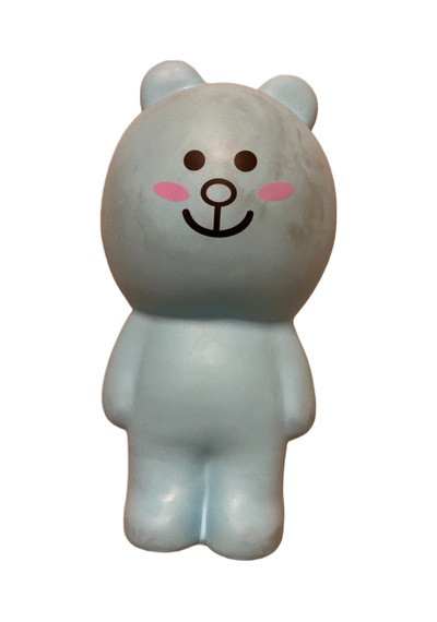 Avega Sevimli Hayvanlar Mavi Ayıcık Figürlü Kalem Kutusu - Squishy Oyuncak Kalemlik Vg-007 Açık Gri