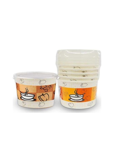 1018 Karton Kase Kapaklı 16oz 5li