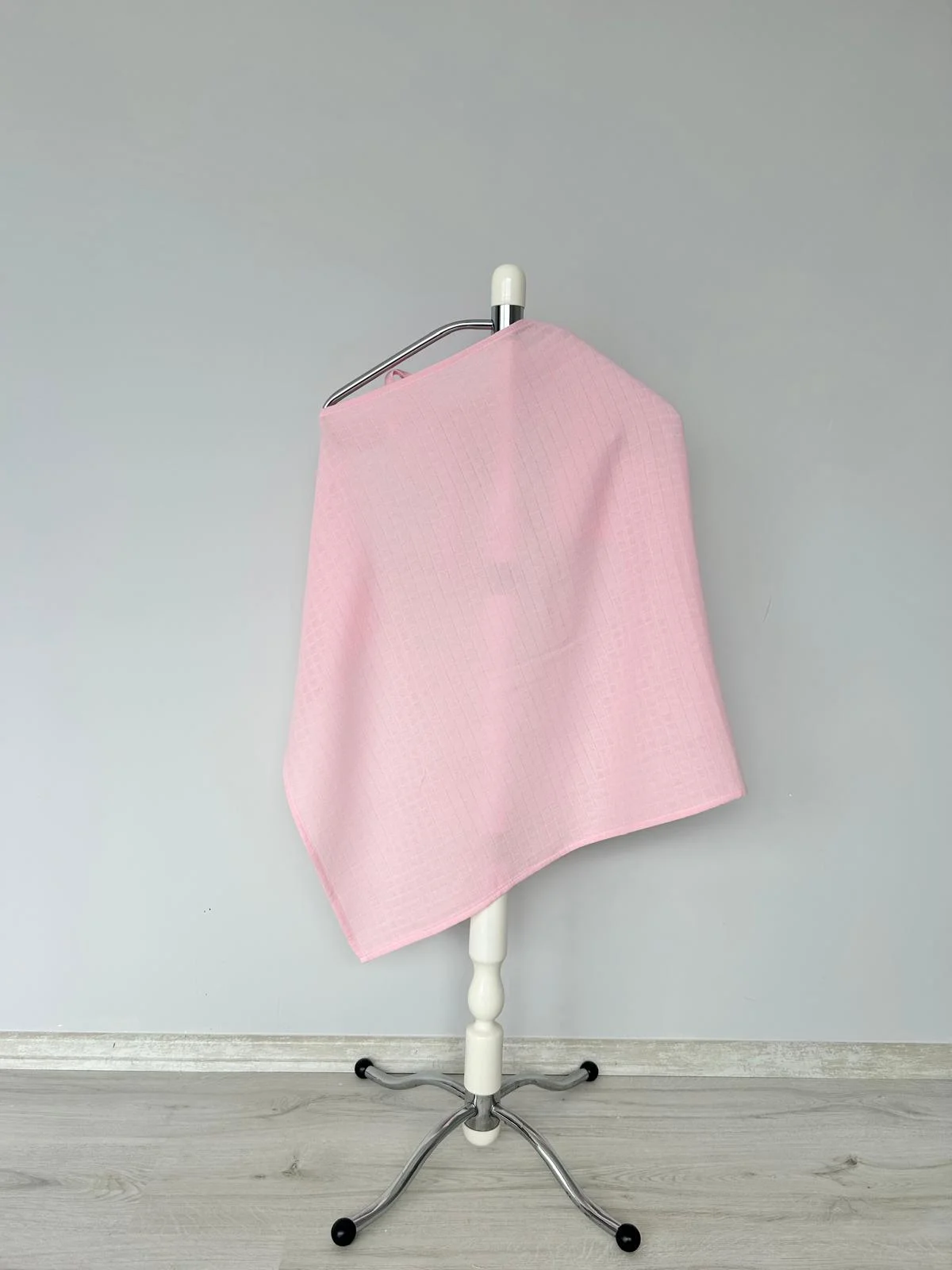 %100 Pamuk Tek Katlı Müslin Emzirme Önlüğü 75x90 Pembe