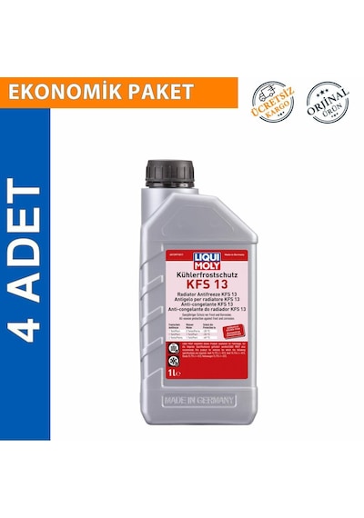 Liqui Moly Radyatör Antifrizi Kırmızı Kfs 13 1 Lt 4 Adet 21139