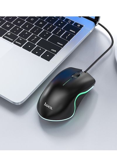Hoco GM19 RGB Led Işıklı Oyuncu Kablolu Optik Mouse