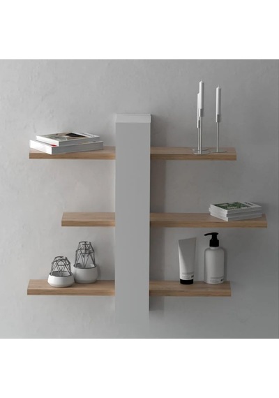 Falez-104 3 Raflı Dekoratif Duvar Rafı Diğer