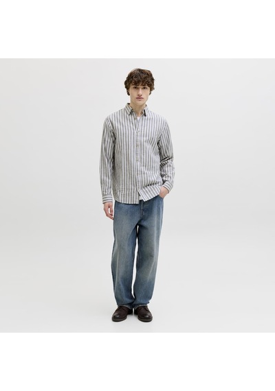 Jack & Jones Erkek Uzun Kollu Gömlek - Summer - 12289174 Vetiver