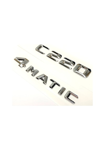 Benz C 220 Ve 4matic Krom Bagaj Yazısı Üçgen Tip 3m 3d Abs Çok Yüksek Kaliteli