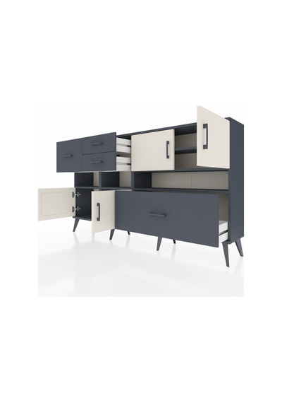 Arges Konsol 5 Raflı 4 Çekmeceli 4 Kapaklı 176x30x99 Antrasit-aytaşı/antrasit Aytası/antrasıt - Antrasıt Arges Konsol 5 Raflı 4 Çekmeceli 4 Kapaklı 176x30x99 Antrasit-aytaşı/antrasit Aytası/antrasıt - Antrasıt
