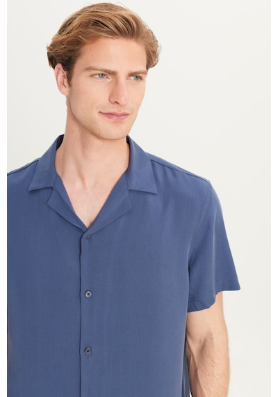 Wrangler Relaxed Fit Geniş Kesim Yumuşak Dokulu Lacivert Gömlek Navy