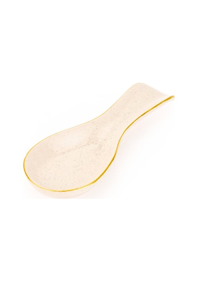 Seramik Kaşık Altlığı - Krem - 25,5 Cm