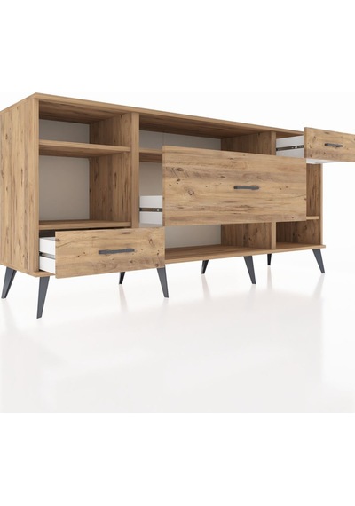 Hyperion Konsol 4 Raflı 3 Çekmeceli 176x44x83 Çam-çam Çam Hyperion Konsol 4 Raflı 3 Çekmeceli 176x44x83 Çam-çam Çam