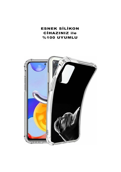 Samsung Galaxy S23fe İle Uyumlu Köpek 1 Baskılı Şeffaf Köşe Korumalı Antişok Kılıf