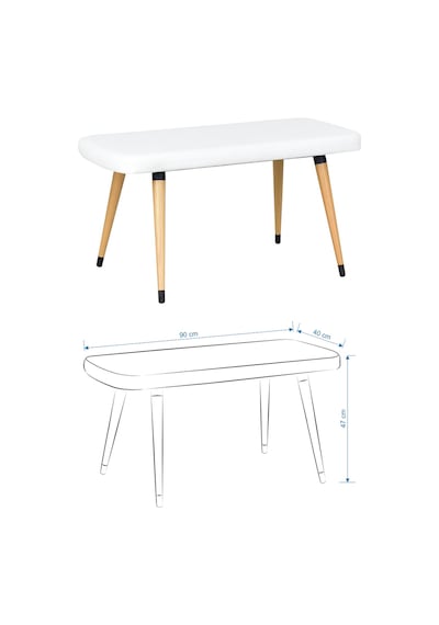 Vilinze Eames Sandalye-bank Avanos Ahşap Mdf Mutfak Masası Takımı - 70x120 Cm Beyaz Vilinze Eames Sandalye-bank Avanos Ahşap Mdf Mutfak Masası Takımı - 70x120 Cm Beyaz