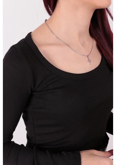 Busem W0011619 Kadın Bluz Siyah