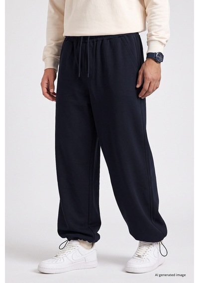 TOMMYLIFE Lacivert Lastikli Erkek Baggy Eşofman Alt - 82200