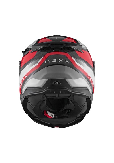 Nexx X.lıfetour Pro Mıle Karbon Beyaz-kırmızı Kask Beyaz-kırmızı