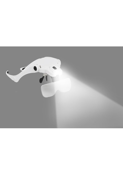 5 Lensli 2 Led Işıklı Ayarlanblr Gözlük Tipi Büyüteç-1.0x -3.5x Zoom-microblading Işıklı Loop Gözlük