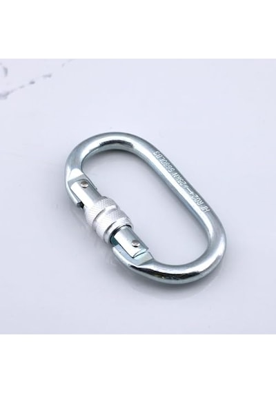 Oval Kilitli Karabina 10 Mm Kanca Paslanmaz Çelik Kilit Tırmanma Kamp Ekipman Tırmanış İp Askı Kilid