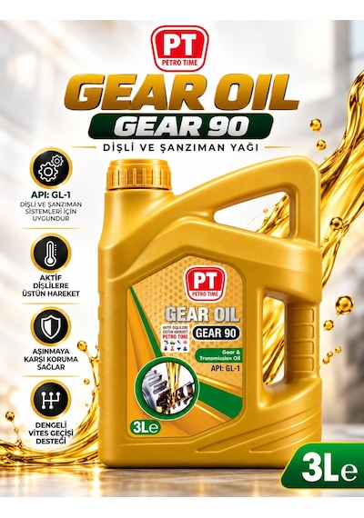Petro Time 90 Numara Asansör ve Diferansiyel Dişli Yağı 3 L