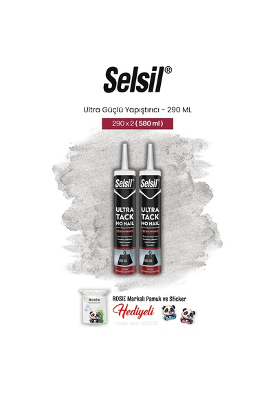 Selsil Ultra Güçlü Yapıştırıcı 290 Ml, 2 Adet Ve Rosie Pamuk 290 ML