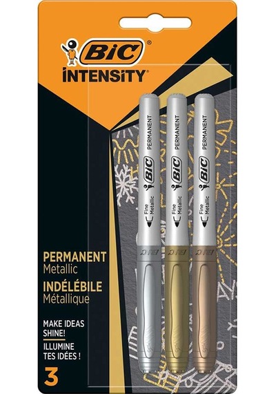 Bic Intensıty Mrker Metalic Ast Bls 3 Lü 9439054 Çok Renkli