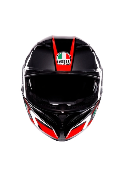 Agv K3 MPLK Striga Siyah Gri Kırmızı  Motosiklet Kaskı.