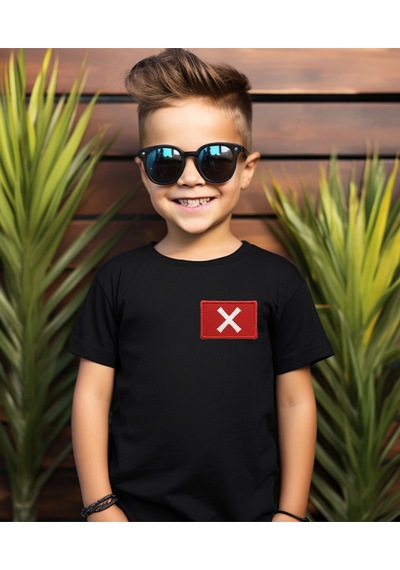 Aselinda Squid Game X Baskılı Tişört - Bisiklet Yaka Pamuklu Unisex Tişört Siyah