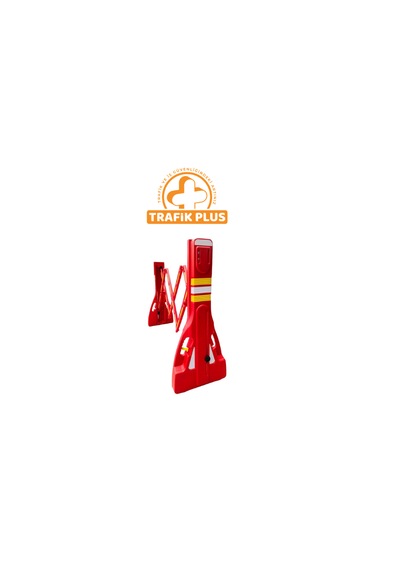 Trafik Plus Akordiyon Bariyer Kırmızı, Plastik Bariyer, 230x110 Cm